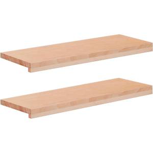vidaXL Стъпала за стълби 2 бр. 80 x 30 x 2 cm Натурално Солидно бук (3446119)