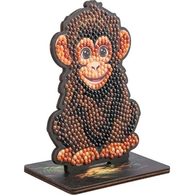 Craft Buddy Комплект за диамантена бродерия Craft Buddy - Crystal Art Buddies, Шимпанзе (CBCAFGR-31GEN042)