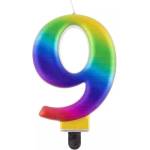 Godan Рождена свещ с цветовете на дъгата, 8 см - 9 (pf-scg9)