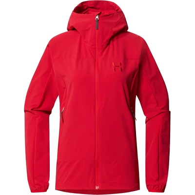 Haglöfs Дамско софтшел яке Haglöfs Women's Rosson Softshell Hood Softshell jacket - Bright Red - размер XS (103-2405-0111)