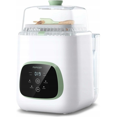 Momcozy Elektrický sterilizátor bílý na 4 lahve 9 režimů 19 minut