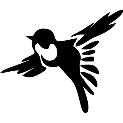 Artemiss Vtáčik plastová šablóna 1 B 15 cm x 15 cm