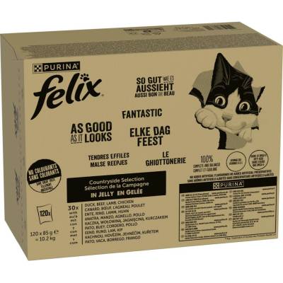 Felix Fantastic hovězí, kuře, kachní, jehněčí 120 x 85 g