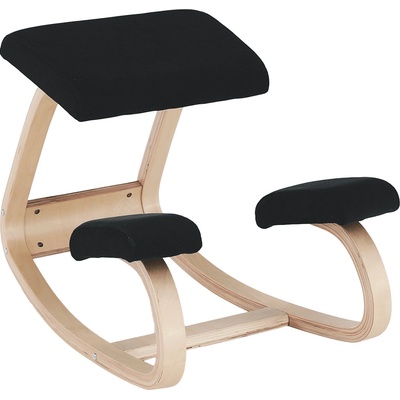 Kondela Renar březové dřevo přírodní + látka černá – Zboží Dáma