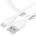 Tactical 013 Smooth Thread Cable USB-A/Lightning, 0,3m, bílý