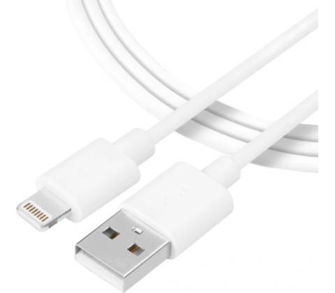 Tactical 013 Smooth Thread Cable USB-A/Lightning, 0,3m, bílý