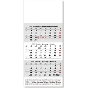 VECTRALINE Календар за спедитори vectraline s103, 1 блок, 3 месеца, празна горна част, 2027 (20240104)
