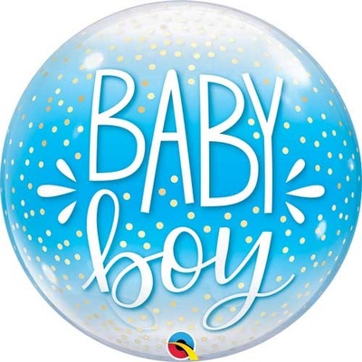 GoDan Fóliový balón 22" 56 cm QL Bubble Baby Boy