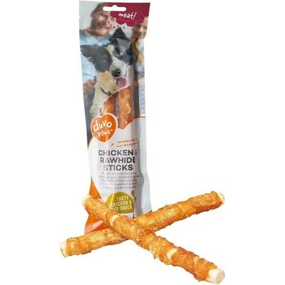Duvo+ dog Meat! Chicken & rawhide sticks L, 2x25 cm