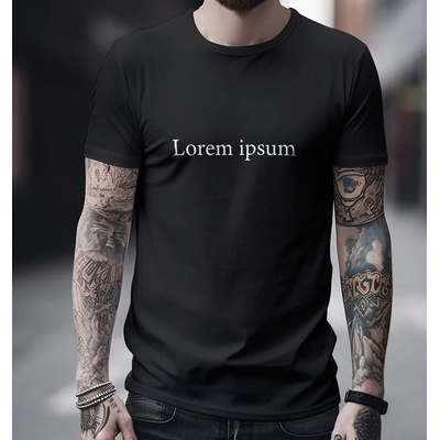 Bullshirt.sk pánske tričko Lorem Ipsum V1 čierne