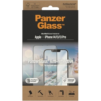 PanzerGlass Ultra-Wide Fit iPhone 14 / 13 Pro / 13 6,1" Screen Protection Anti-reflective Antibacterial Easy Aligner Included 2787