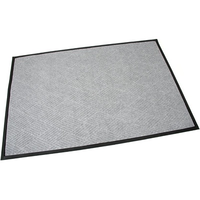 FLOMA Crossing Lines Šedá textilná gumová čistiace vstupná rohož 120 cm x 180 cm x 1 cm