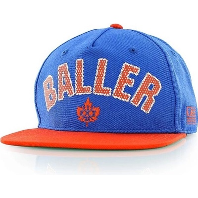 K1X Baller Snapback Cap Royal Blue/Flame 4251 MODRA