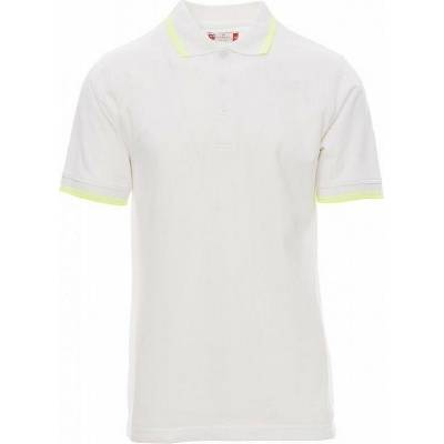 Payperwear polokošile Skipper s kontrastním lemováním bílá žlutá neonová