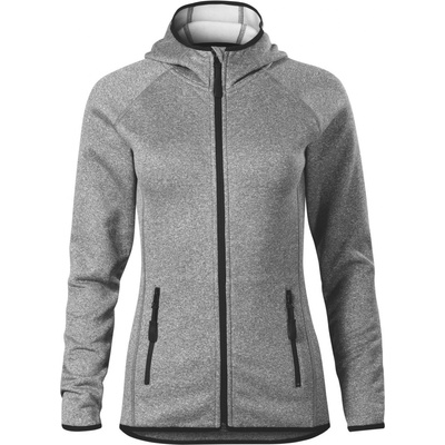 Malfini Direct dámská fleece mikina s kapucí 41812 tmavě šedý melír