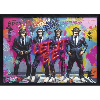 LED neonový obraz The Apes 50x70 cm