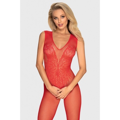 Obsessive Červený bodystocking červená