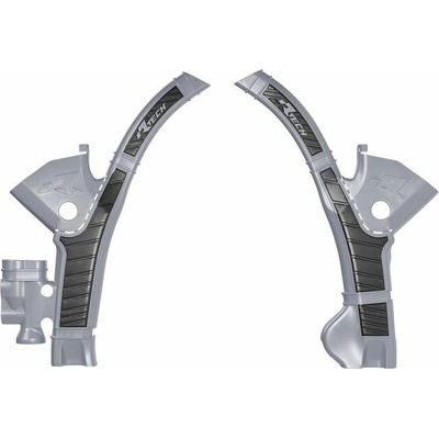 RACETECH (RTECH) kompletní kryty rámu BI-MATERIAL SUPER GRIP STARK FUTURE VARG SMX1 '23-'25 barva šedá / černá