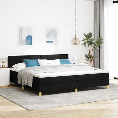 vidaXL s matrací s matrací Černá textil