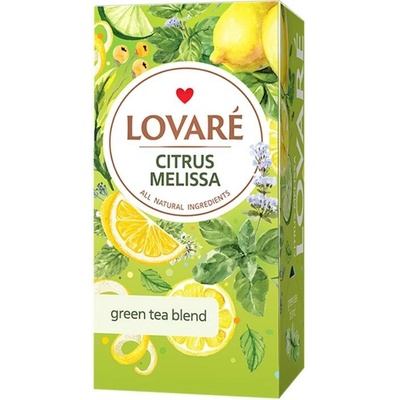 Lovaré CITRUS MELISSA zelený čaj 24 x 1,5 g