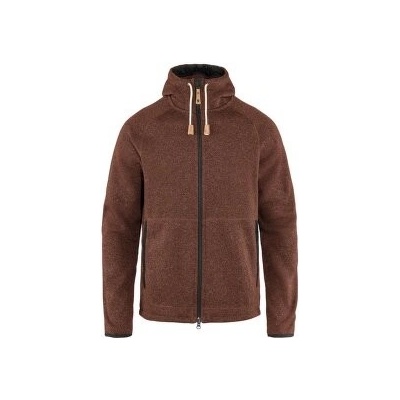 Fjällräven Ovik Fleece Hoodie Men Autumn Leaf hnědá