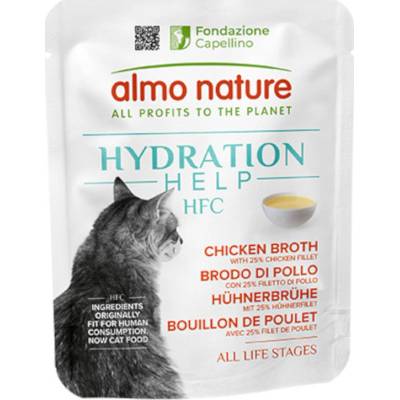 Almo Nature HFC Hydration Help kuřecí vývar s kuřecími filety 6 x 50 g