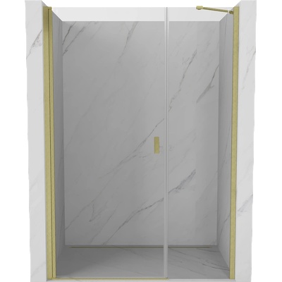 Mexen Mist-B душ врати отварящи се 110 см, прозрачни, златни четковани - 8A2-110-001-55-00 (8A2-110-001-55-00)