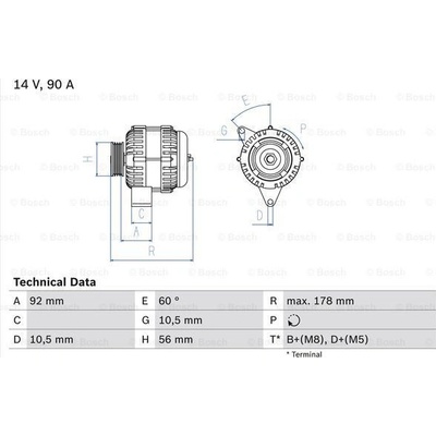 Alternátor BOSCH 0 986 039 750