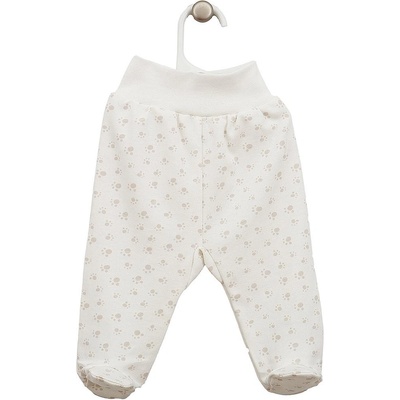 LORITA Kojenecké polodupačky z bavlny s tlapkami Muffo Molly Miki bílé