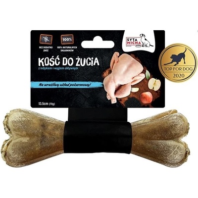 Syta micha Kosť pre citlivé brušká s aktívnym uhlím 13,5 cm