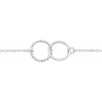 Image 1 of Bijutanki Дамска Сребърна Гривна - Два Кръга