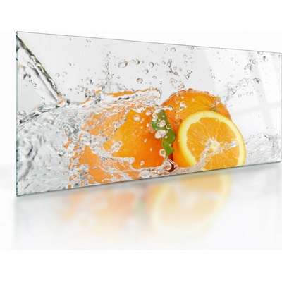 Sklenený obraz - Šťavnaté pomaranče, jednodielne 100x50 cm na skle