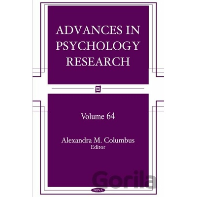 Advances in Psychology Research - Alexandra M. Columbus