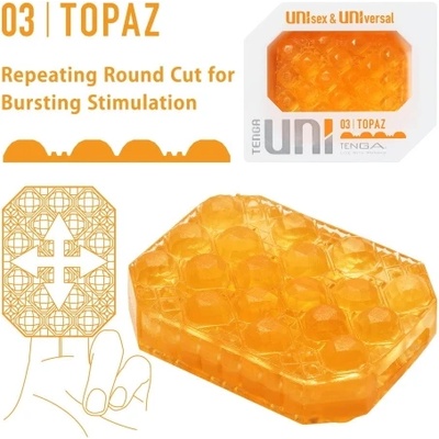 TENGA Релефен и компактен унисекс стимулатор Tenga Uni Topaz