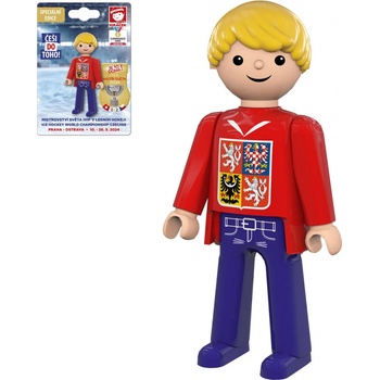 Efko Igráček Fanoušek MS v hokeji 2024 červený dres figurka