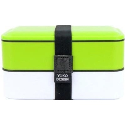 Box na jídlo Yoko Design, dvoupatrový, 1,2 litru, zelený