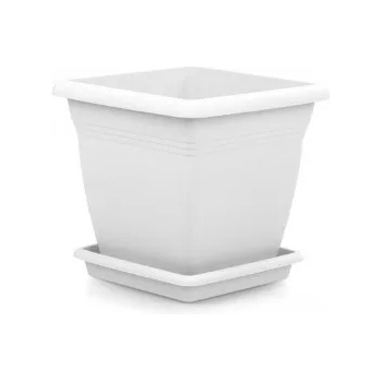 Image 1 of Serinova Квадратна саксия Villa - 50 х 46, 5 х 50 см - Бяла (0150234)