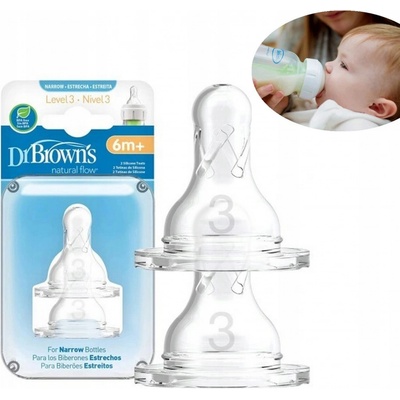 Dr.Browns 332 silikon cumlík na flašu standard prietok 3 2ks
