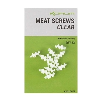 Korum Vrtáčik Meat Screws Clear 12ks