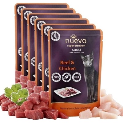 Nuevo cat Adult Beef & Chicken 6 x 85 g