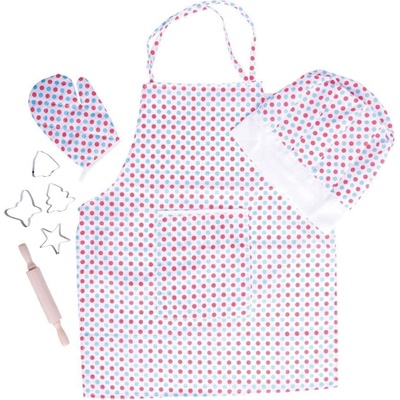 Bigjigs Toys Kuchársky set sa zásterou s bodkami