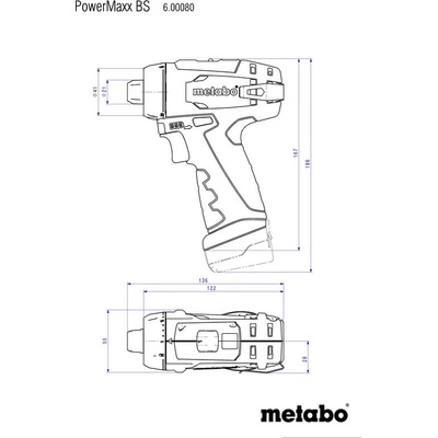 Metabo Akumulátorový šroubovák PowerMaxx BS Basic 2x2Ah