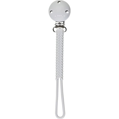 Saro Клипс за залъгалка Saro - Braid, Grey (14424)