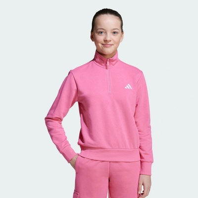 adidas detská mikina s polovičným zipsom ružová