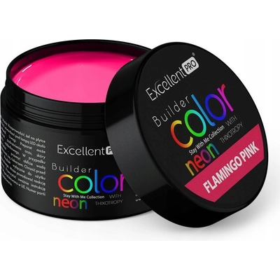 Excellent Pro stavební gel s tixotropy barevný flamingo pink 15 g
