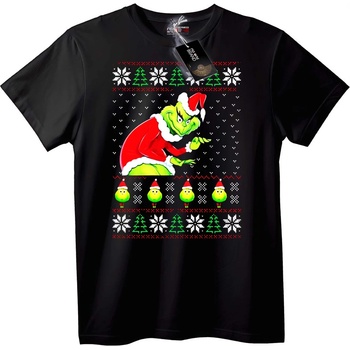 NOONEBRAND Тениска Grinch грозен коледен суичър - 7XL, Black