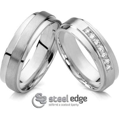 Steel Wedding Snubné prstene chirurgická ocel SSPL001