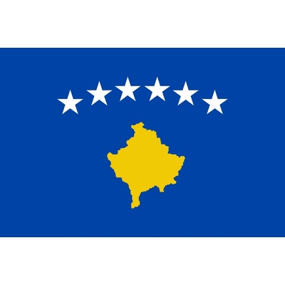 Kosovo vlajka - 100 x 150 cm - tunel, karabina