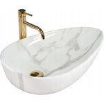 Rea Greta Bianco 65x39 cm shiny white/grey (REA-U6501)