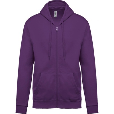 Kariban K479 s kapucí na zip COT-20K47935000 Purpurová